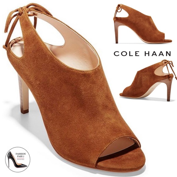 Cole Haan Shoes - Cole Haan Emmett Ch British Tan Brown Suede Pumps Sandal Stiletto Heel Shoes